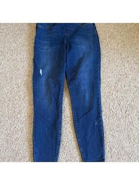 Spanx navy blue skinny jeans